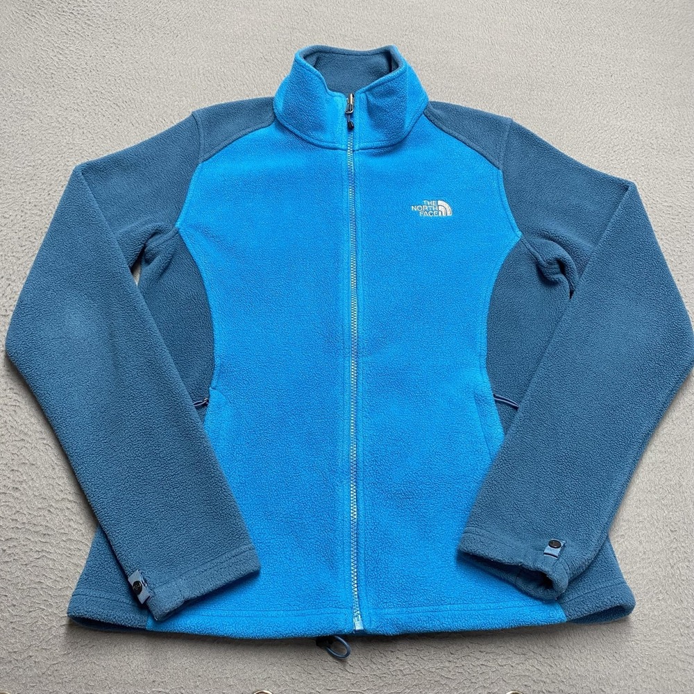 The North Face Jacket‎ Womens Medium Blue Fleece Full Zip Zipped Pockets Outdoor